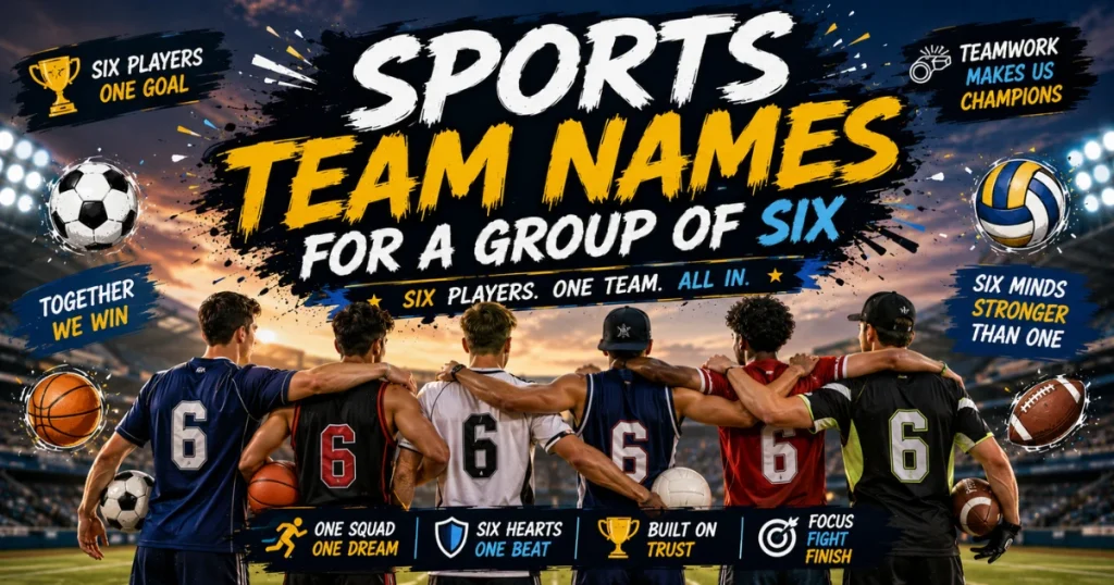 sports-team-names-for-a-group-of-six